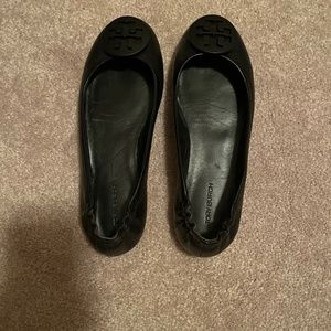 Tory Burch Black Leather Flats